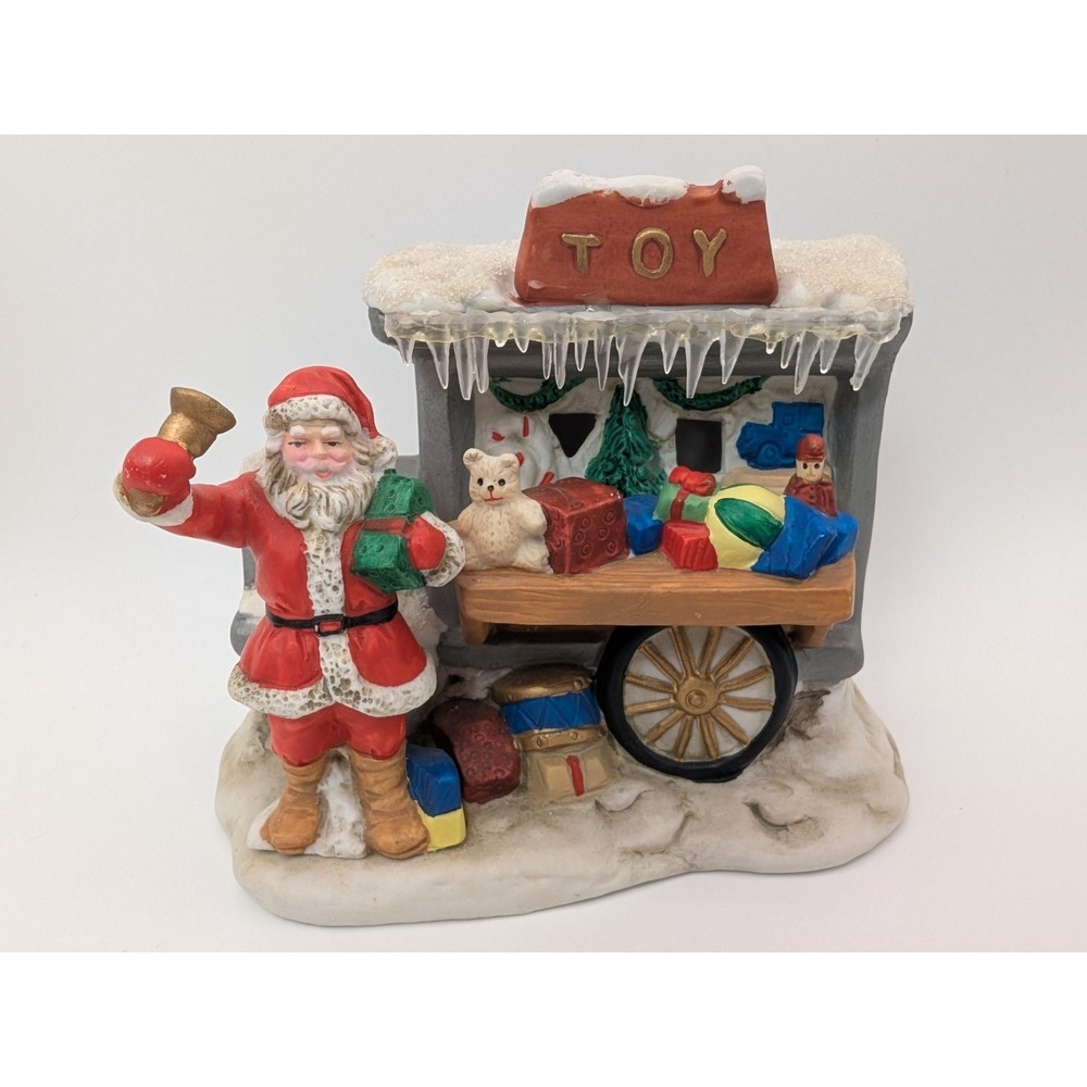 Vtg Russ Berrie Santa Toy Shop Lighted Christmas Village Building -No Light Kit